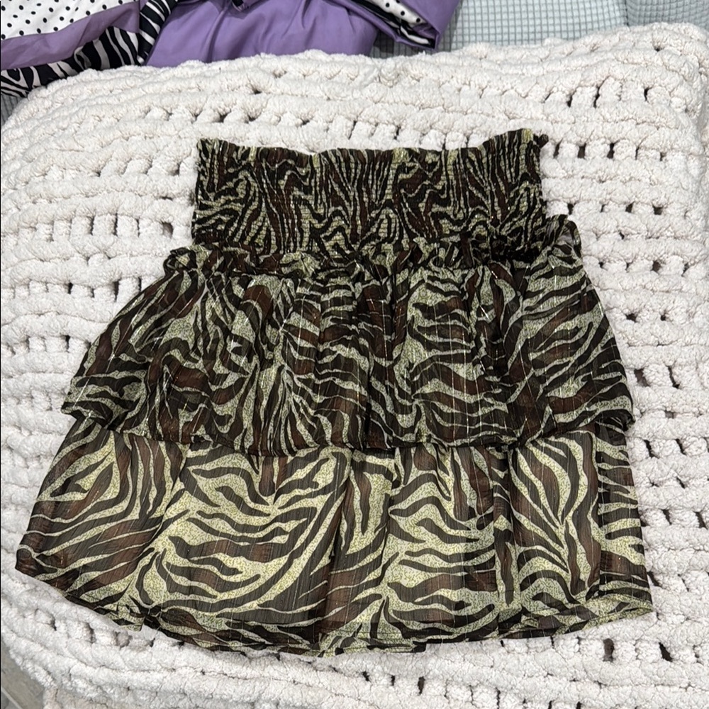 Walter Baker Zebra Print Skirt